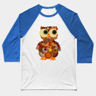 Spirograph Owl: a handmade spirograph collage print Baseball T-Shirt